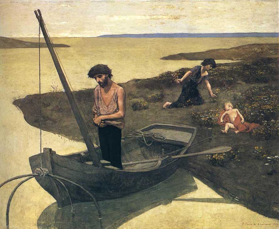 夏凡纳油画《贫穷的渔夫》欣赏
