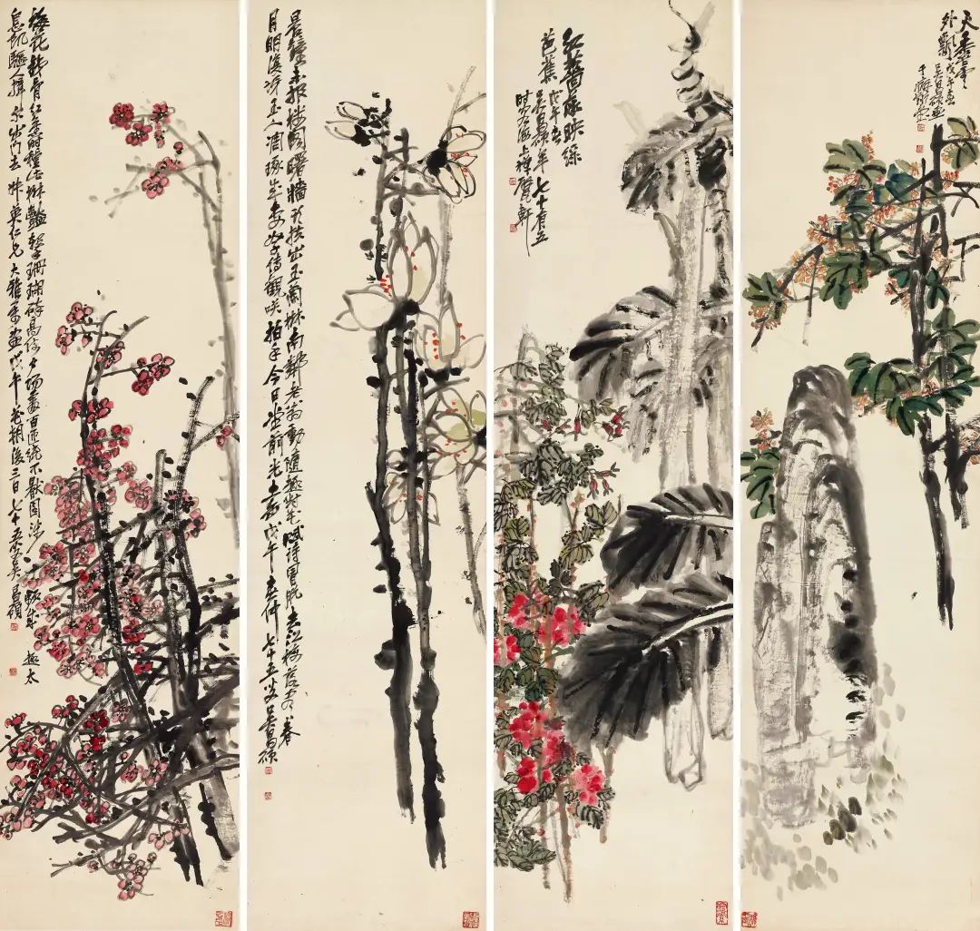 南吴北齐的花卉四屏，你更喜欢谁的？