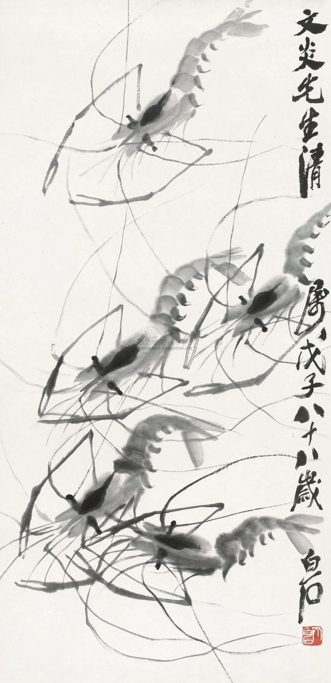 齐白石最经典的10种画虾写意